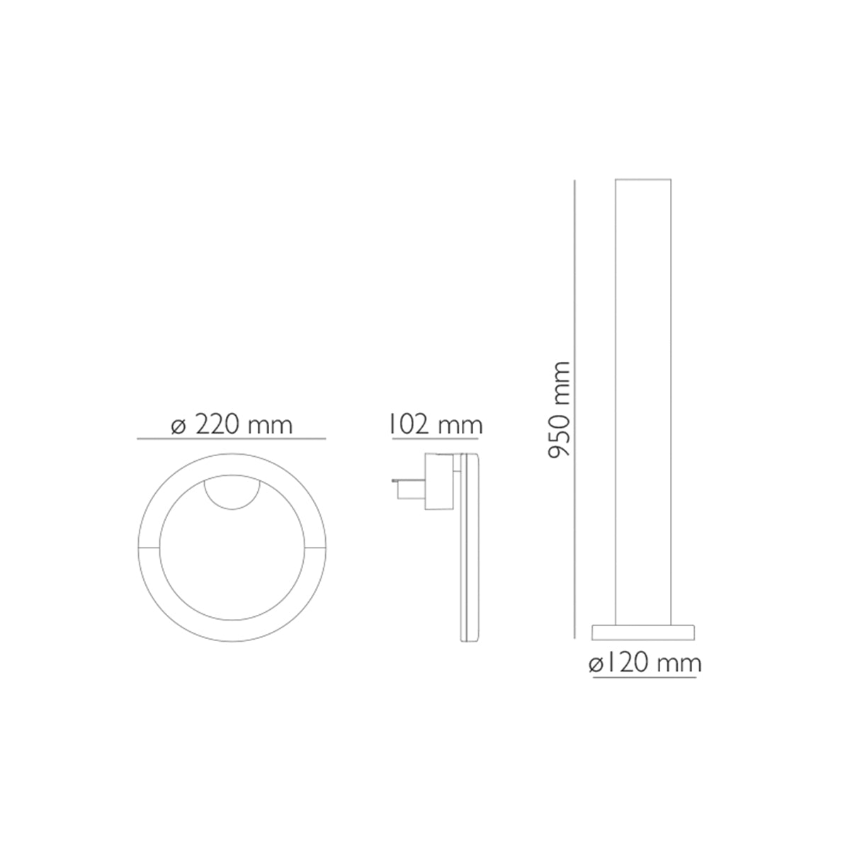 Lampioncino LED da giardino Afrodite 4000K IP54