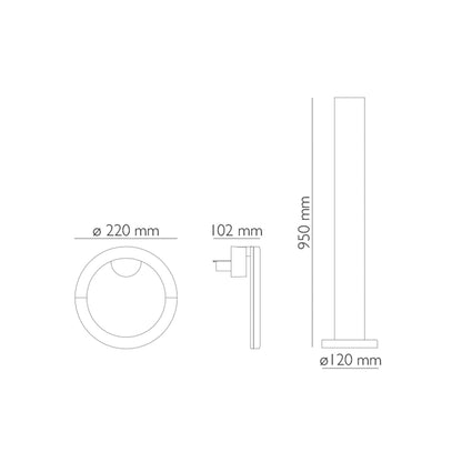 Lampioncino LED da giardino Afrodite 4000K IP54