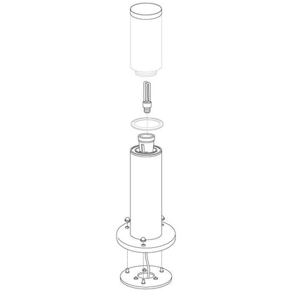 Lampione da giardino Eglo Helsinki 81751 45 cm acciaio inox