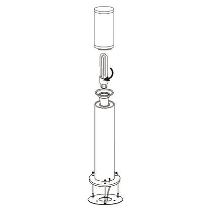 Lampione da giardino Eglo Helsinki 81752 110 cm acciaio inox