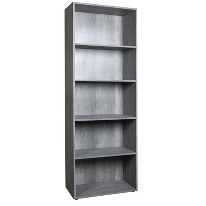 Libreria 4 ripiani grigio cemento 68x200x35 cm