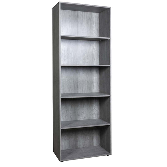 Libreria 4 ripiani grigio cemento 68x200x35 cm