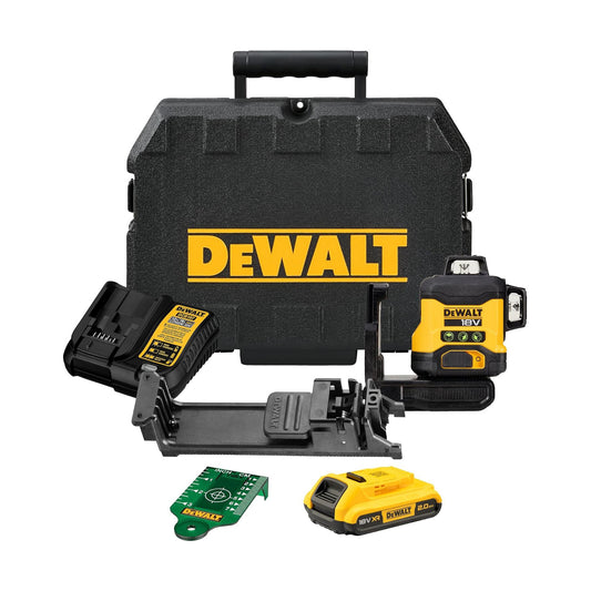 Livella laser multilinea 360° DeWalt con raggio verde 18 V 2 Ah