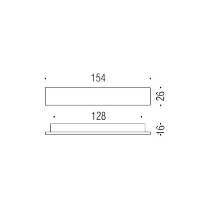 Maniglia per mobile cromo 154x26mm interasse 128mm Colombo Formae