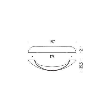 Maniglia per mobile cromo 157x21mm interasse 128mm Colombo Formae