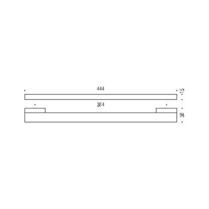 Maniglia per mobile cromo 444x15mm interasse 384mm Colombo Formae