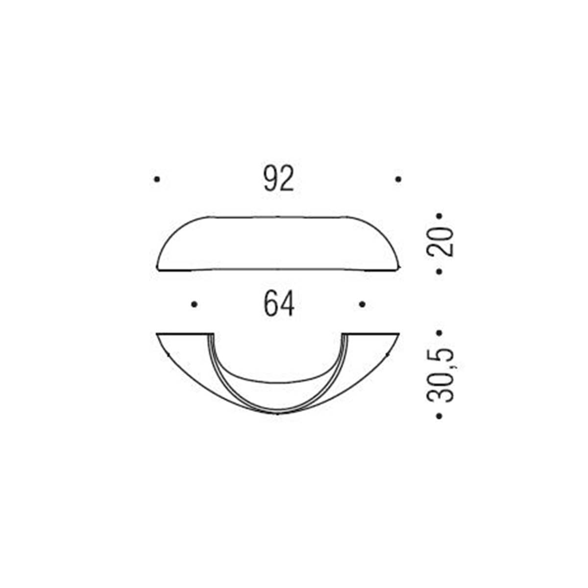 Maniglia per mobile cromo satinato 92x20mm interasse 64mm Colombo Formae