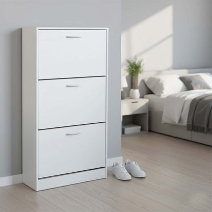 Scarpiera con 3 ante a ribalta 60x24x117 cm