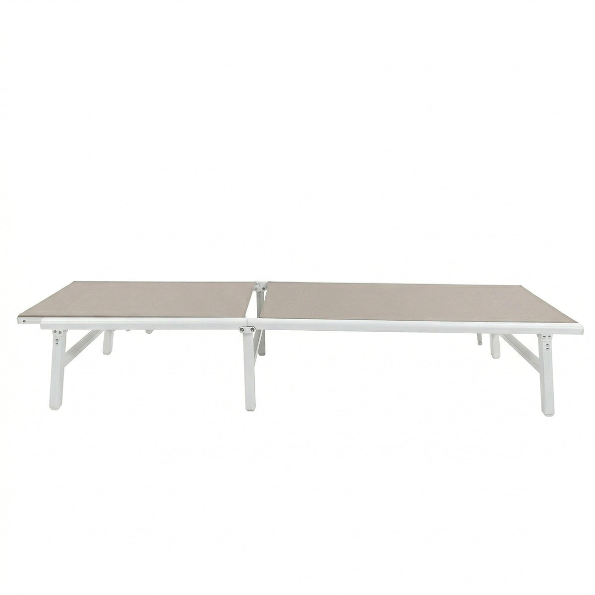 Lettino prendisole da mare pieghevole beige 188x61x32cm