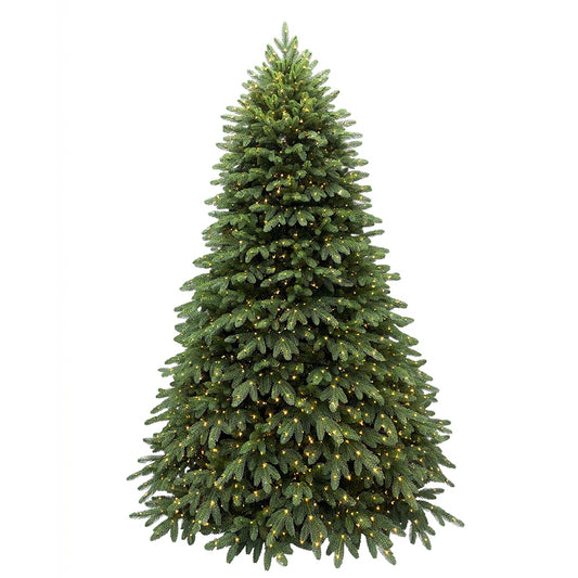 Albero di Natale verde h 210 cm con 3000 luci LED integrate 4320 rami Forest