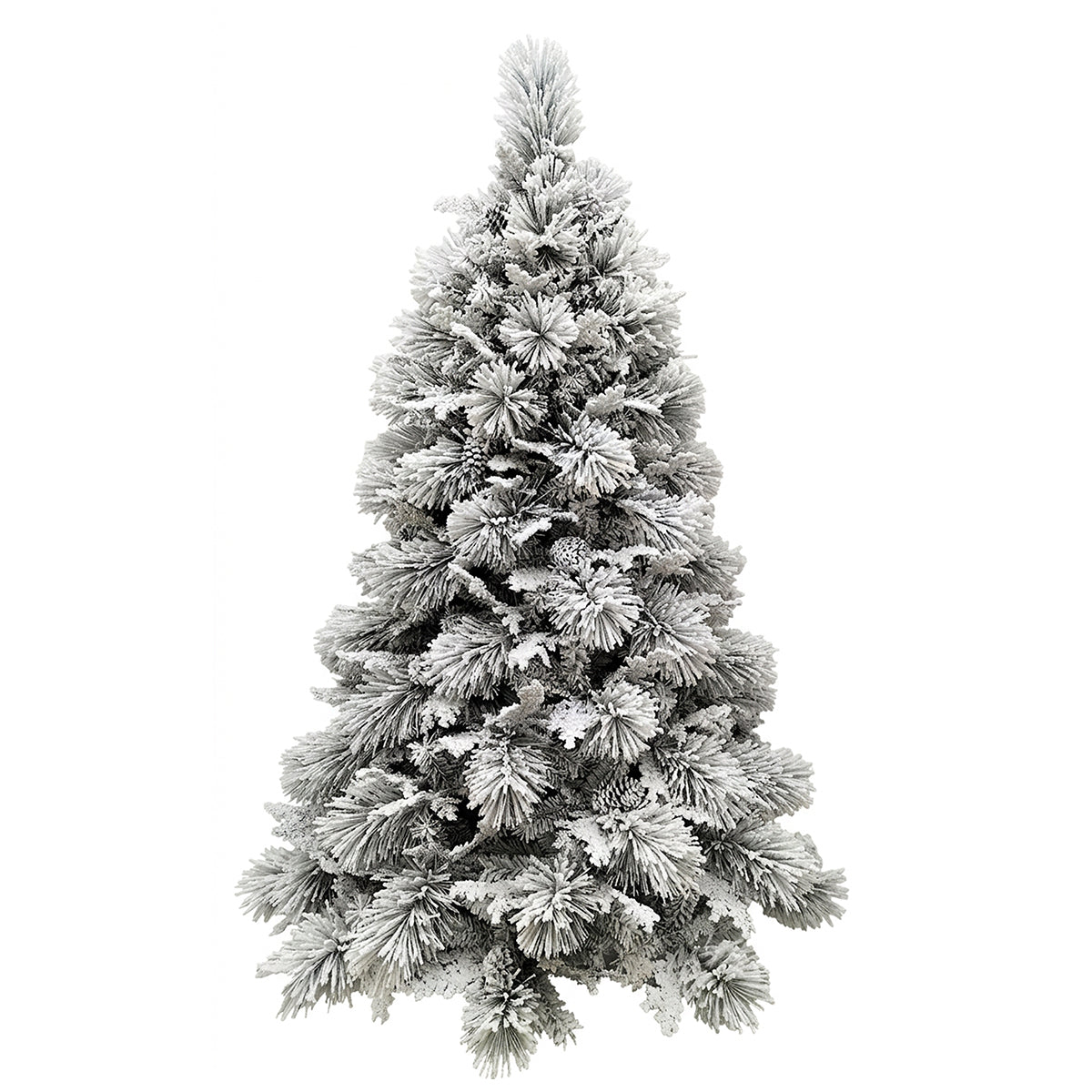 Albero di Natale innevato con pigne Dunder