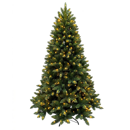 Albero di Natale verde con luci LED integrate Nova