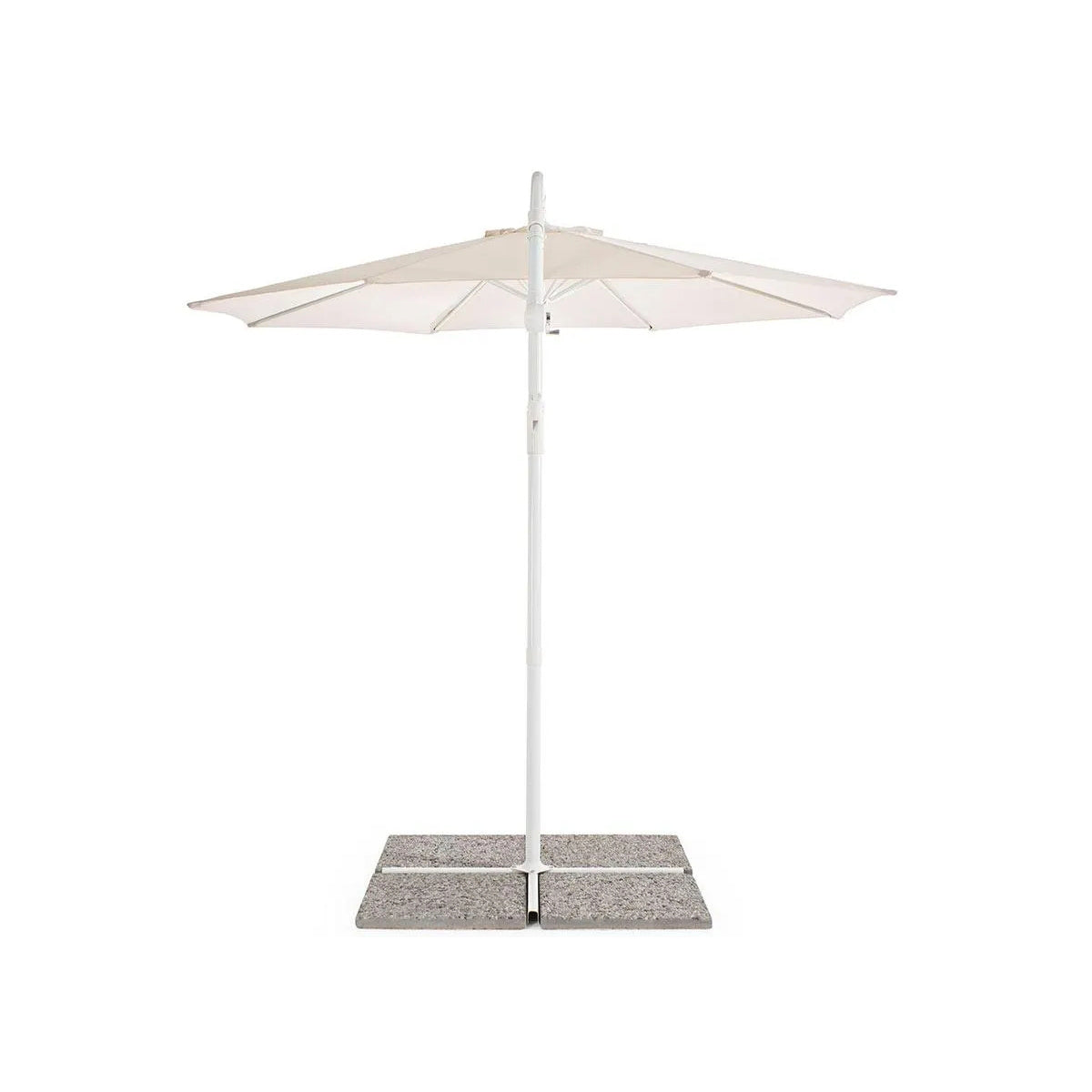 Ombrellone a braccio da giardino Saranda 3x3 mt metallo tortora e bianco