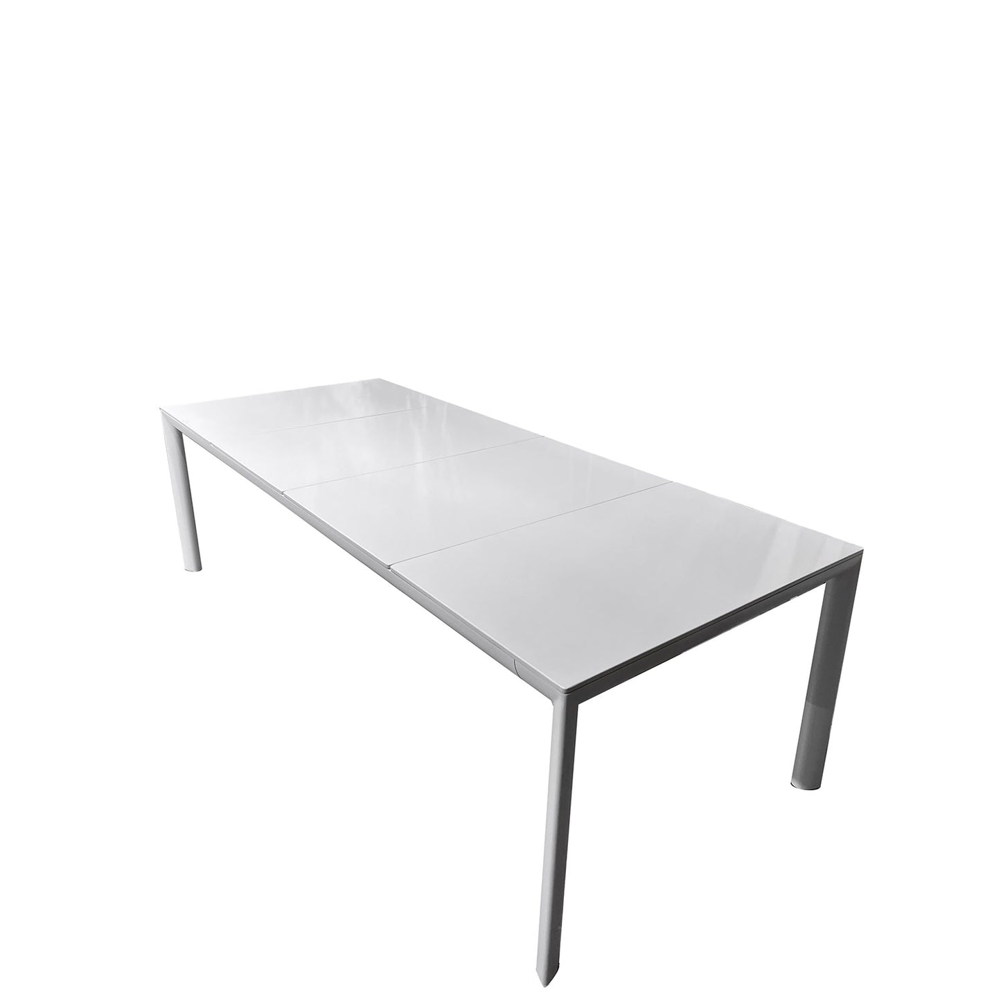 Set tavolo allungabile con 6 sedie bianco e grigio