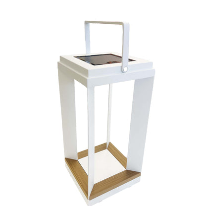 Lanterna solare led in alluminio e polywood h 56 cm vari colori