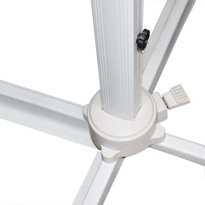 Ombrellone a braccio Victor 3x3 mt tortora e bianco marmette escluse