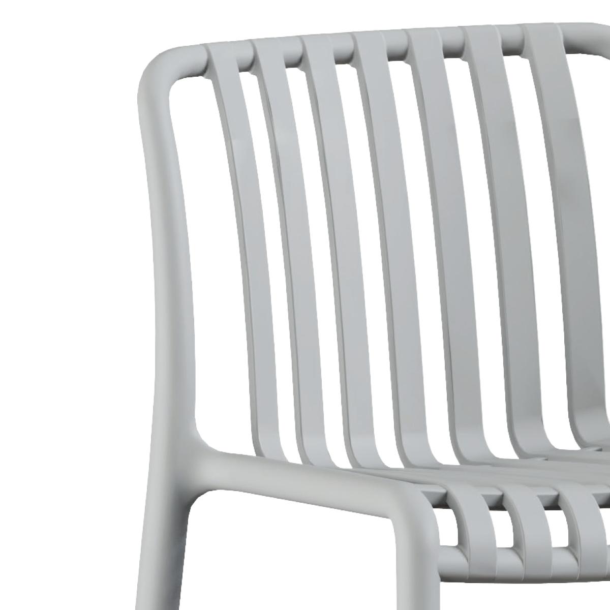 Sgabello Lea in polipropilene grigio impilabile