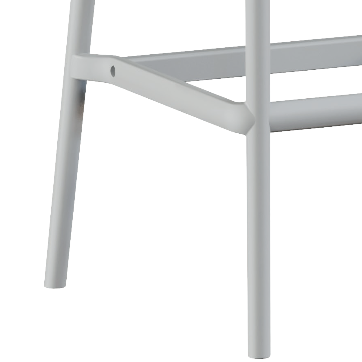 Sgabello Lea in polipropilene grigio impilabile