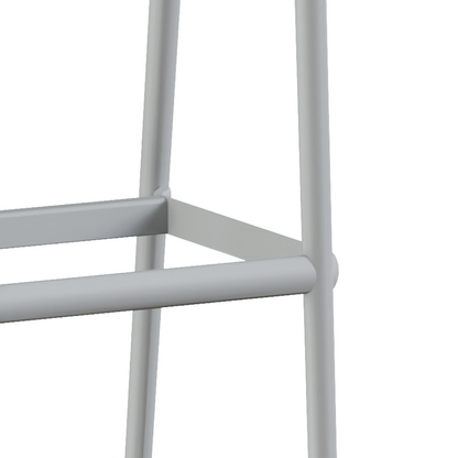Sgabello Lea in polipropilene grigio impilabile