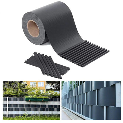 Frangivista fascia in pvc 19 cm x 35 mt con 25 clips di fissaggio colore antracite
