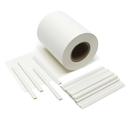 Frangivista fascia in pvc 19 cm x 35 mt con 25 clips di fissaggio colore bianco
