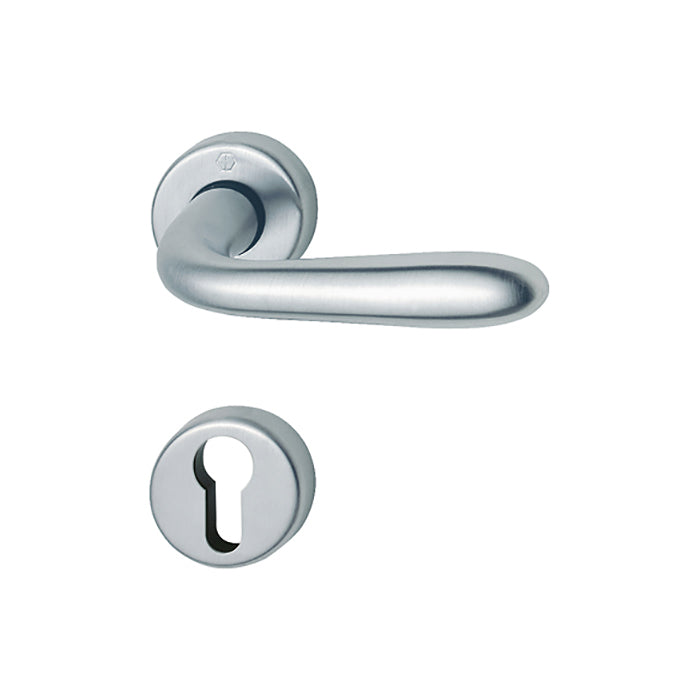Maniglia Hoppe Santiago con rosetta tonda foro cilindro d. 44 mm