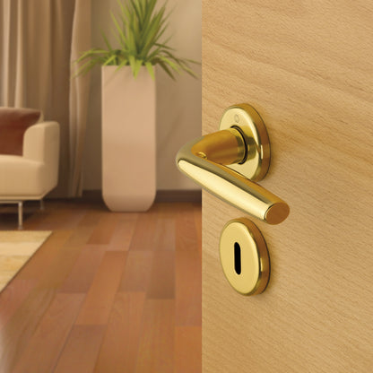 Maniglia Hoppe Milos tonda foro cilindro d. 52 mm per porte da interni