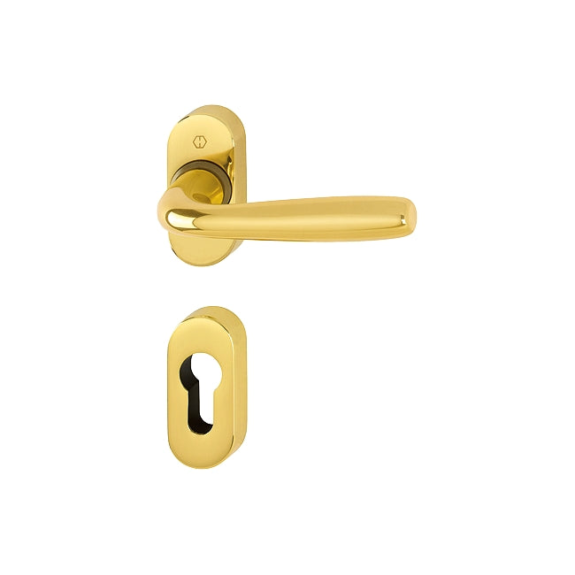 Maniglia per porte interne Hoppe Maribor strette ovali 64x28 mm