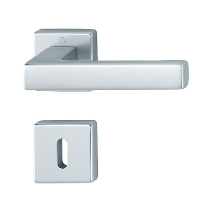 Maniglia porte interne Hoppe Toulon con rosetta e bocchetta quadre 49x49 mm