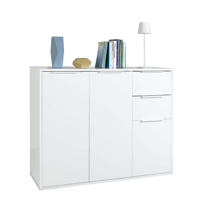 Mobile salvaspazio 3 ante e 2 cassetti 106x87x35 cm