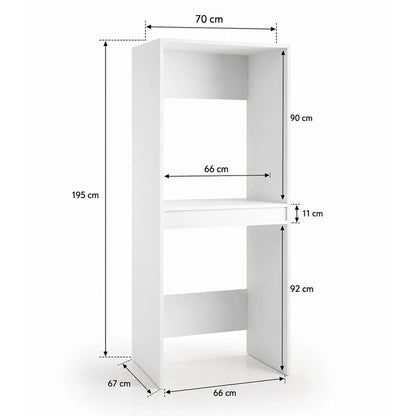 Mobile coprilavatrice e asciugatrice a colonna con ante 70x67x195 cm