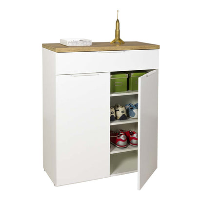 Mobile salvaspazio 2 ante e 1 cassetto bianco 82x102x35 cm