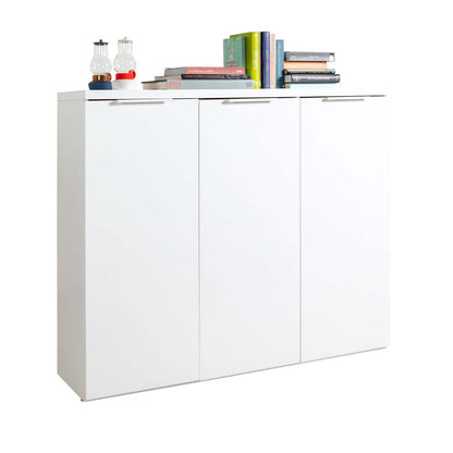Mobile salvaspazio 3 ante bianco 120x102x35 cm