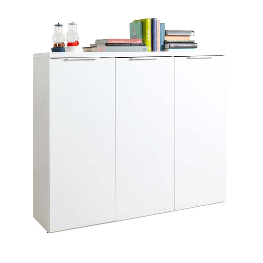 Mobile salvaspazio 3 ante bianco 120x102x35 cm