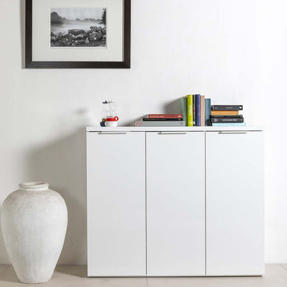 Mobile salvaspazio 3 ante bianco 120x102x35 cm