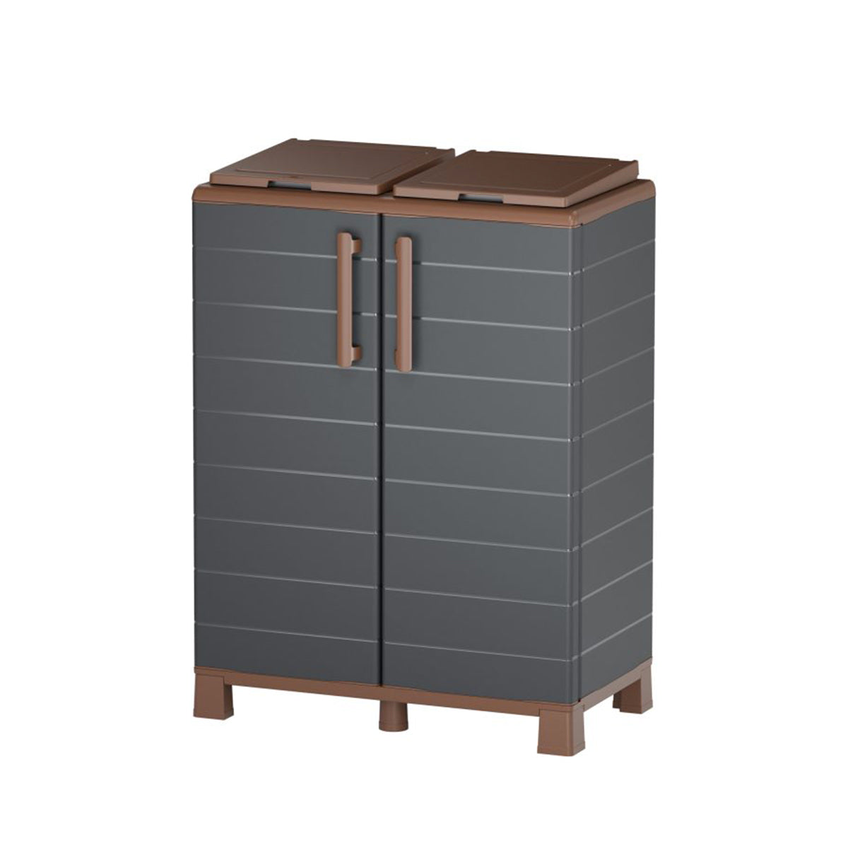 Mobiletto per differenziata 2 posti 68x37x90 cm Portofino Artplast