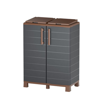 Mobiletto per differenziata 2 posti 68x37x90 cm Portofino Artplast
