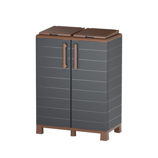 Mobiletto per differenziata 2 posti 68x37x90 cm Portofino Artplast
