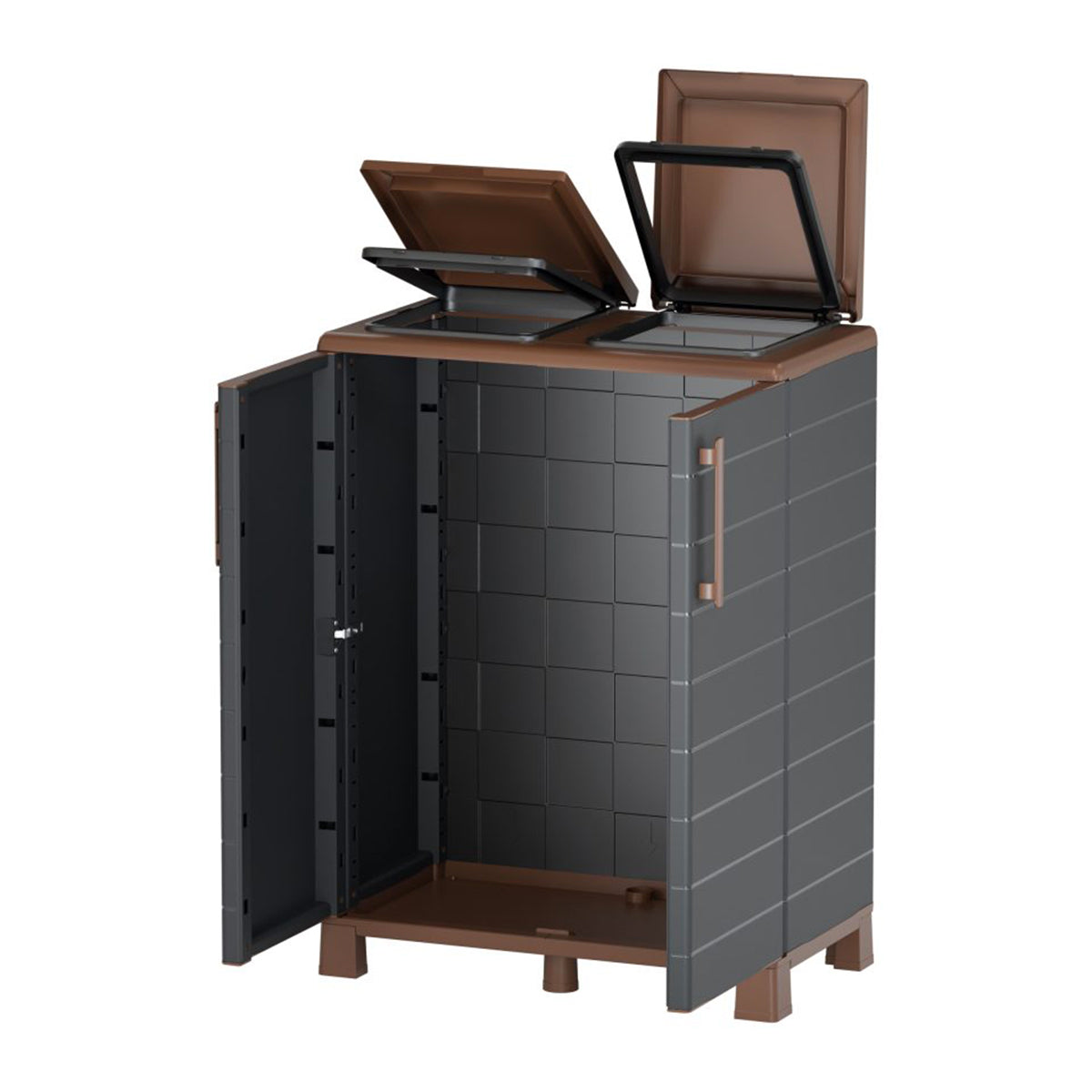 Mobiletto per differenziata 2 posti 68x37x90 cm Portofino Artplast