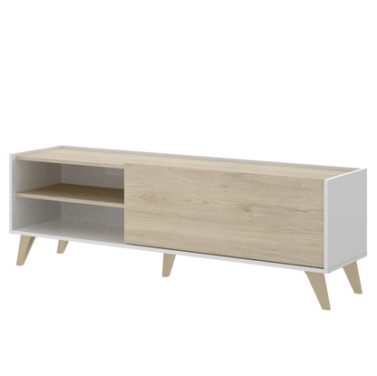 Mobile basso per TV in melamina ad alta resistenza 130x40x41 cm legno naturale