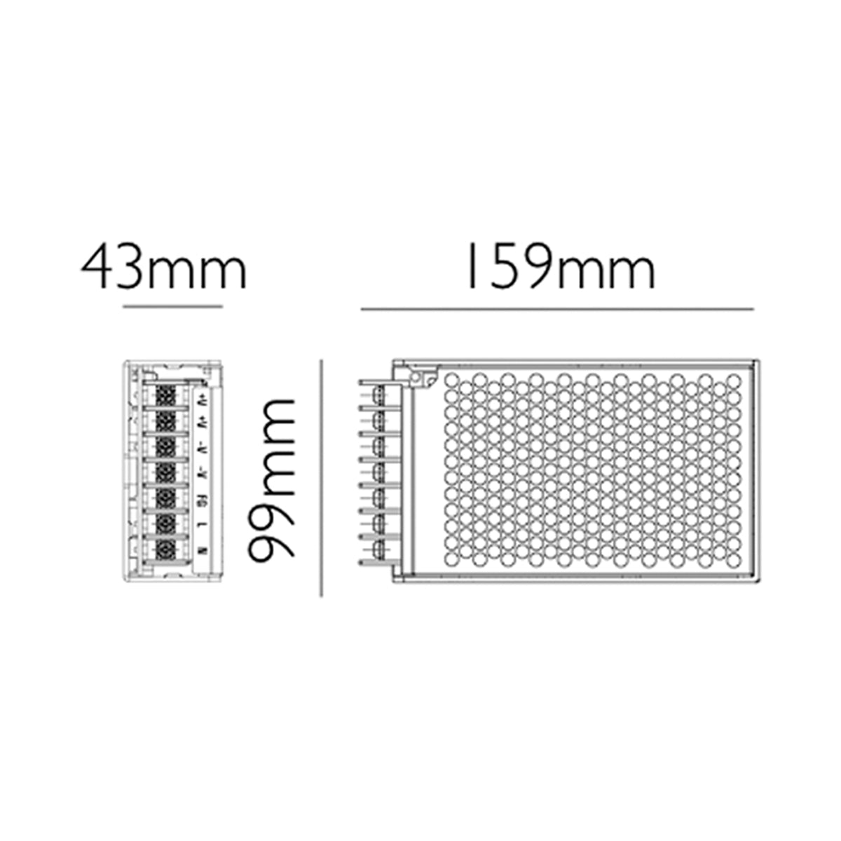 Driver alimentatore per strisce LED 60W 24V