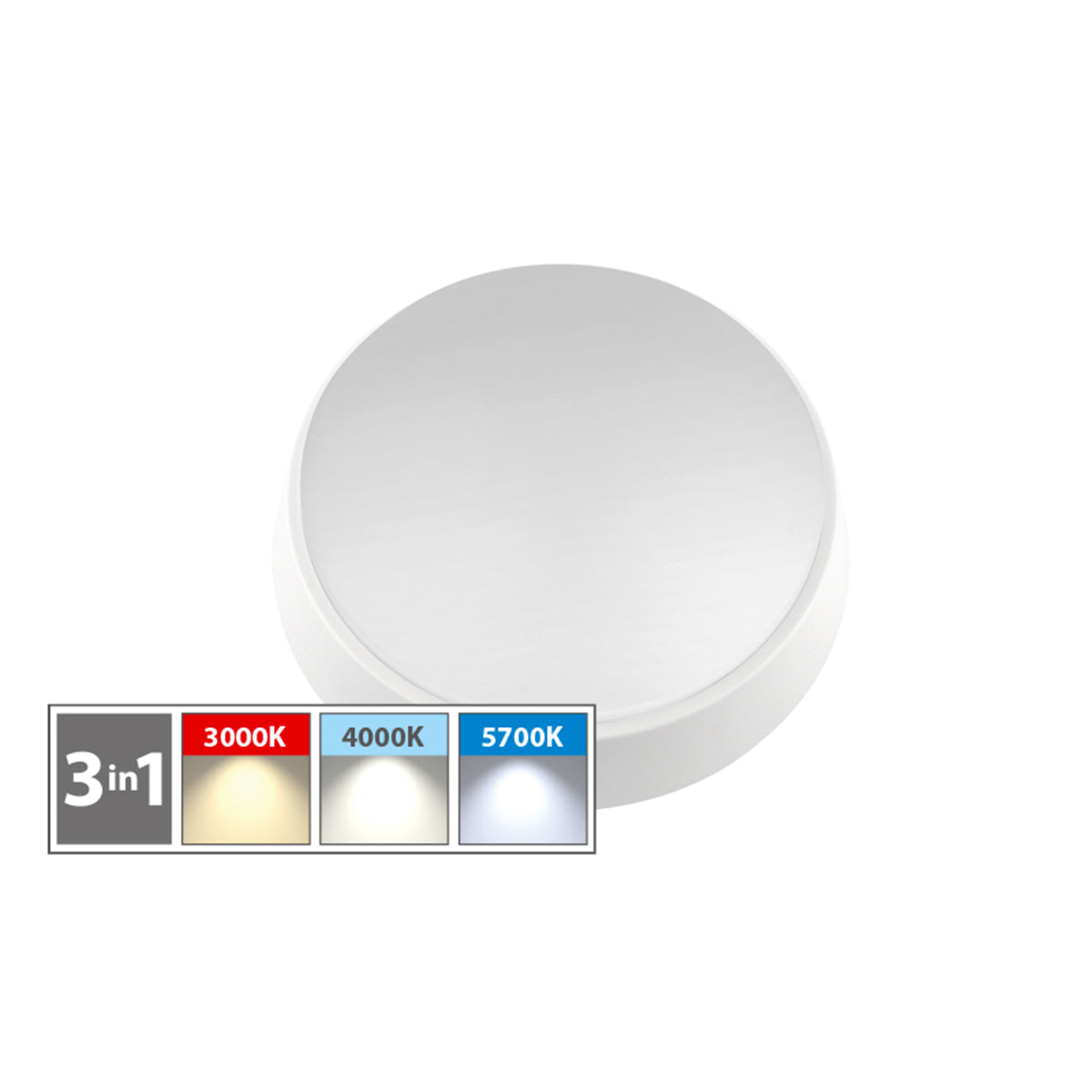 Plafoniera LED da soffitto tonda 18W IP54