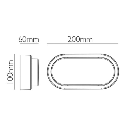 Plafoniera LED ovale 11W 4000K IP54