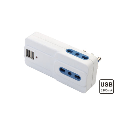 Multipresa 3 prese 16A + 2 USB 2100mA