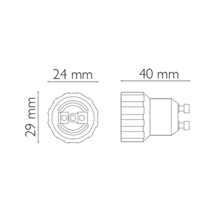 Adattatore portalampada da GU10 a E14