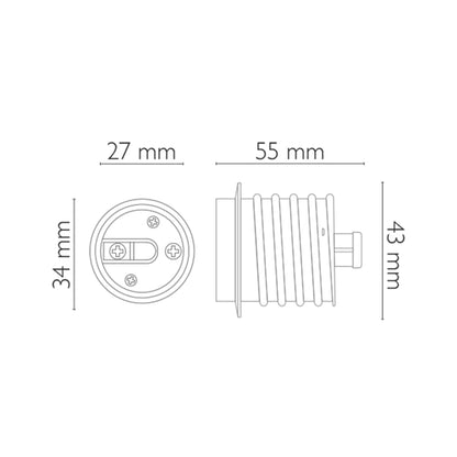 Adattatore portalampada da E40 a E27