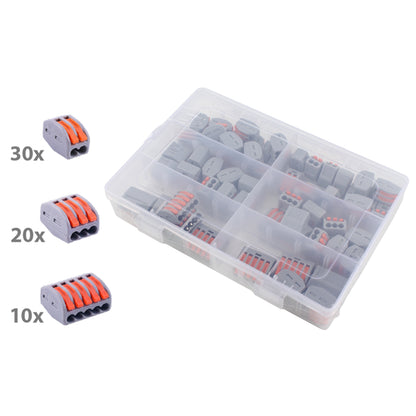 Kit 60 morsetti ad innesto rapido con valigetta 1-4 mmq