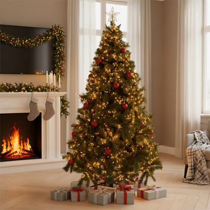 Albero di Natale verde effetto pino Nevada