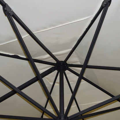 Ombrellone a braccio Salonicco 3x3 mt in alluminio grigio tortora