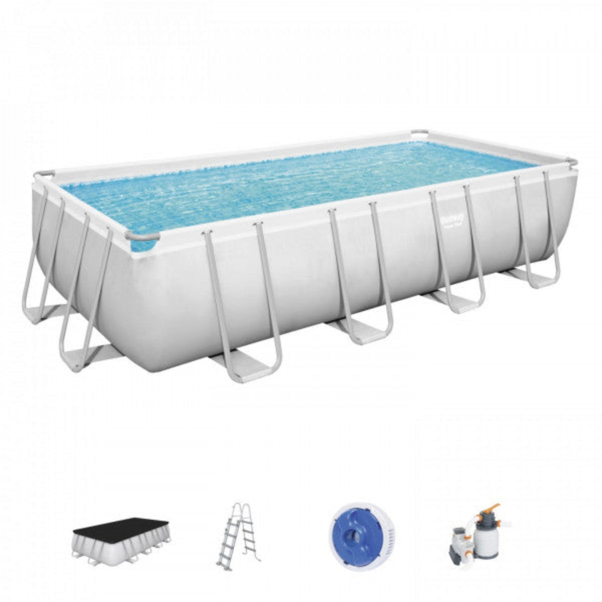 Piscina Power Steel rettangolare Bestway 56466 con accessori 549x274x122 cm